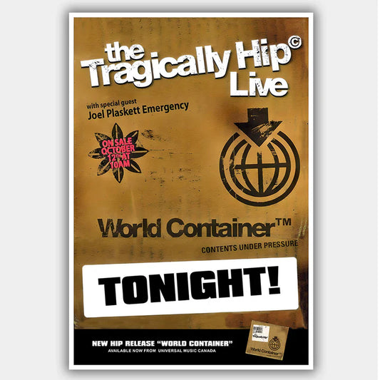 Tragically Hip with Joel Plaskett (2017) - Concert Poster - 13 x 19 inches