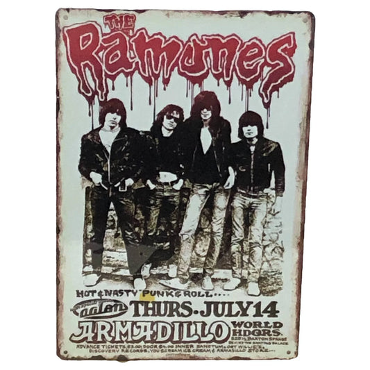 THE RAMONES- BARTON SPRINGS TIN SIGN