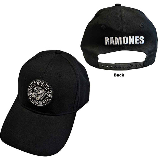 THE RAMONES-PRESIDENTIAL SEAL BLACK UNISEX BASEBALL CAP FULLY LICENSED MERCHANDISE