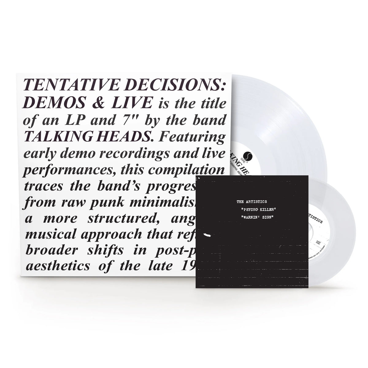 TALKING HEADS - TENTATIVE DECISIONS - LP + 7"RPM - RSD BLACK FRIDAY 2025 - LIMITED EDITION CLEAR VINYLNEW VINYL