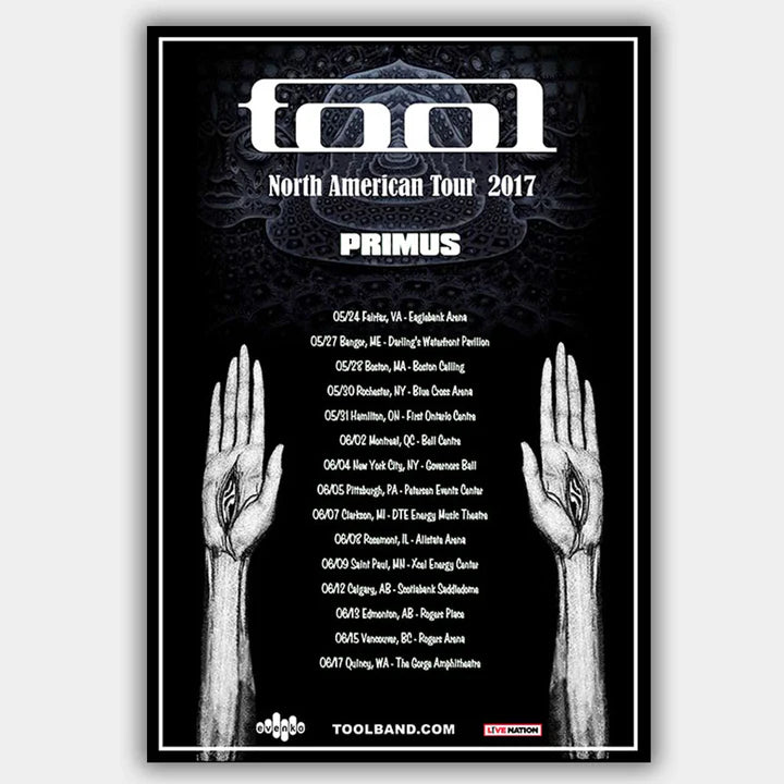 Tool with Primus (2017) - Concert Poster - 13 x 19 inches