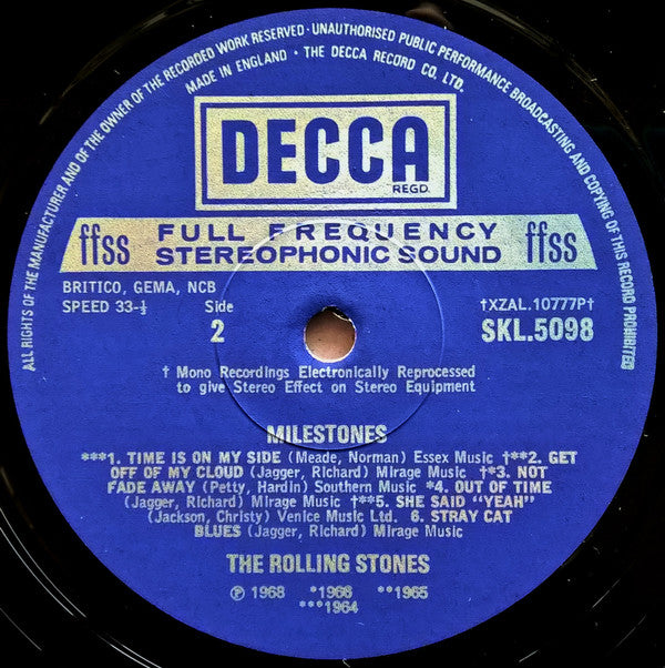 ROLLING STONES - MILESTONE - *U.K. IMPORT - 1971 - DECCA - *(NM) - USED VINYL