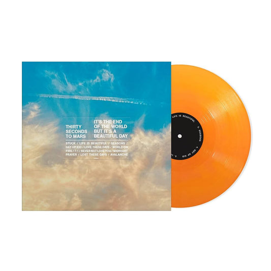 THIRTY SECONDS TO MARS - IT'S THE END OF THE WORLD BUT IT'S A BEAUTIFUL DAY TANGERINE COLOR VINYL