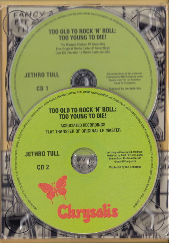 JETHRO TULL - TOO OLD TO ROCK N ROLL, TOO YOUNG TO DIE THE TV SPECIAL EDITION - CD/DVD BOOK BOXSET REMIXED IN 5.1 SURROUND SOUND BY STEVEN WILSON - USED CD