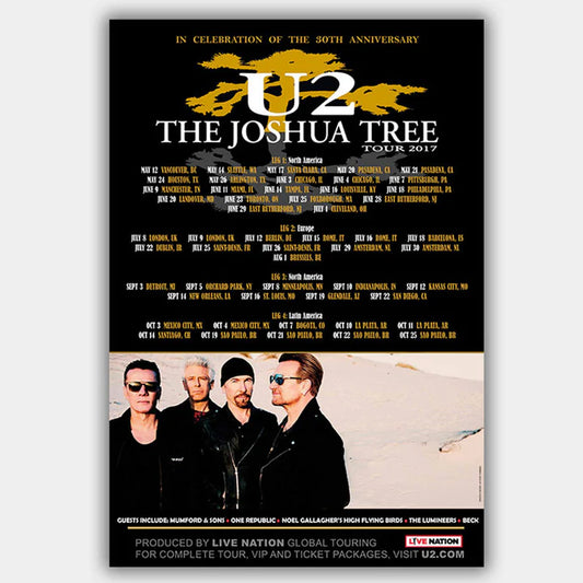 U2 (2017) - Concert Poster - 13 x 19 inches