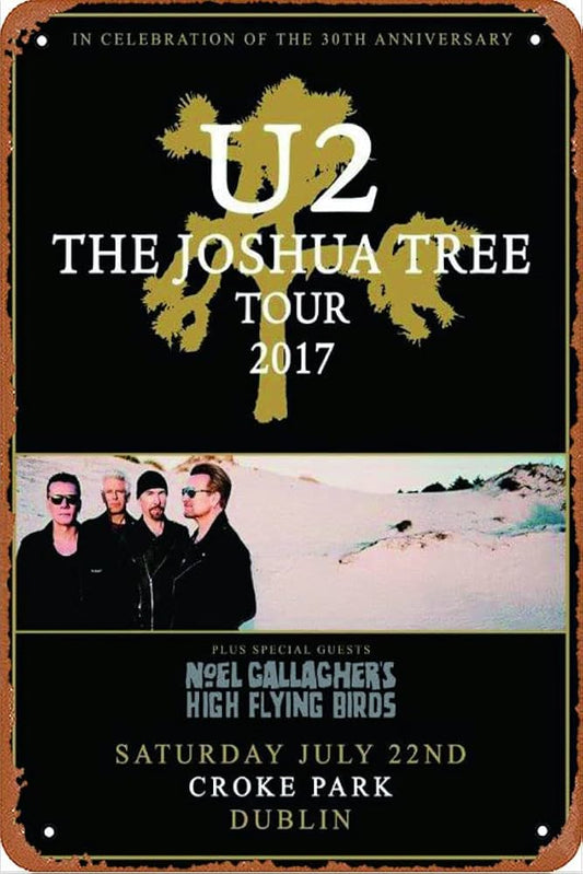 U2- JOSHUA TREE TOUR TIN SIGN