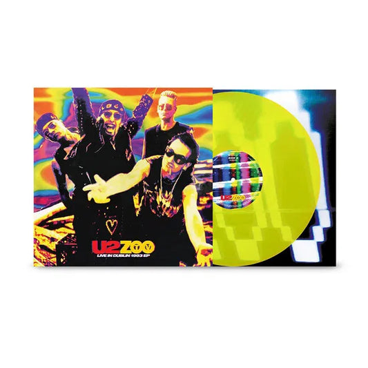 U2 - ZOO LIVE IN DUBLIN IRELAND - 1993 - EP -  LIMITED EDTION - 180 GRAM NEON YELLOW TRANSLUCENT VINYL - (*NM) - USED VINYL