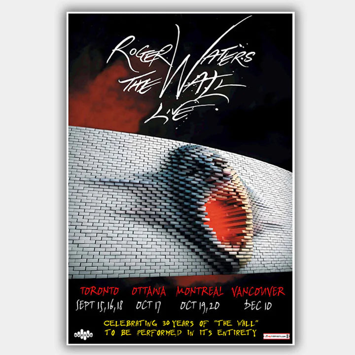 Roger Waters The Wall Live in North America (2010) - Concert Poster - 13 x 19 inches