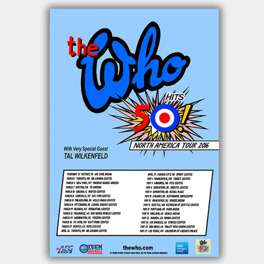 The Who (2016) - Concert Poster - 13 x 19 inches