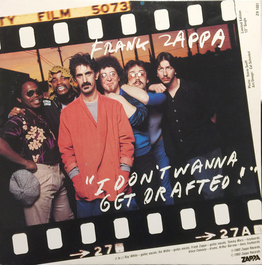 FRANK ZAPPA - I DONT WANNA GET DRAFTED - LIMITED EDITION 12" EP - ORIGINAL 1980 PRESSING - UV