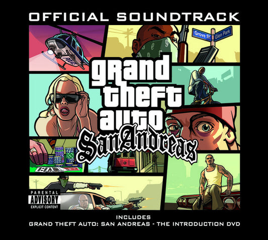 GRAND THEFT AUTO - SAN ANDREAS SOUNDTRACK - USED CD/DVD COMBO 3 DISC