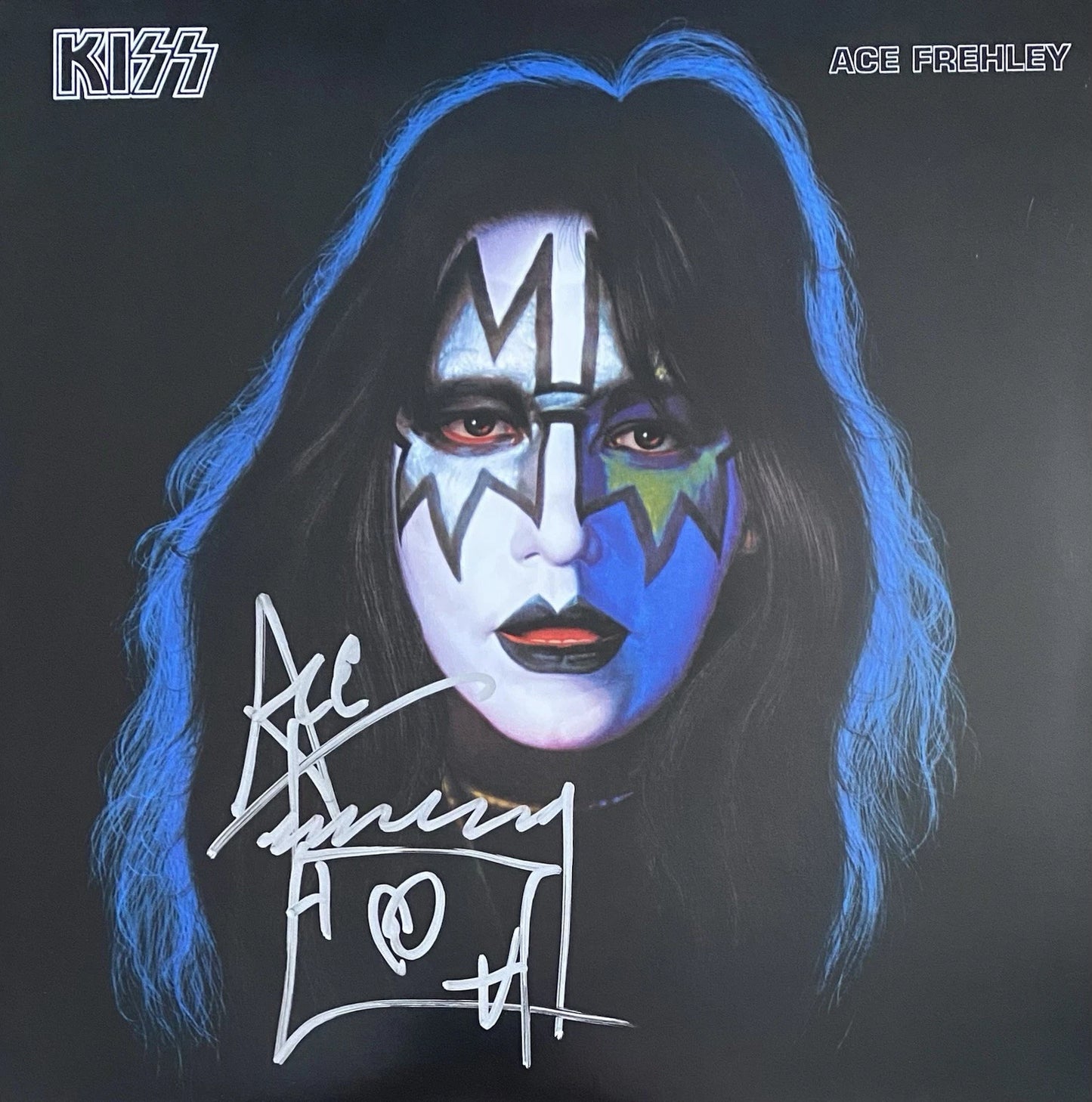 ACE FREHLEY -  AUTOGRAPHED SIGNED KISS VINYL RECORD ALBUM - THE SPACEMAN *(NM) - USED VINYL
