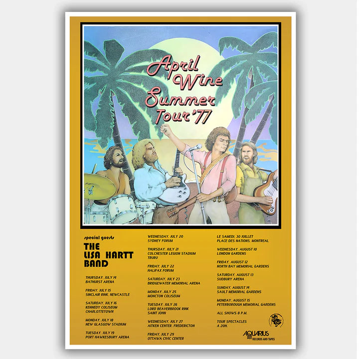 April Wine with Lisa Hartt Band (1977) - Concert Poster - 13 x 19 inches