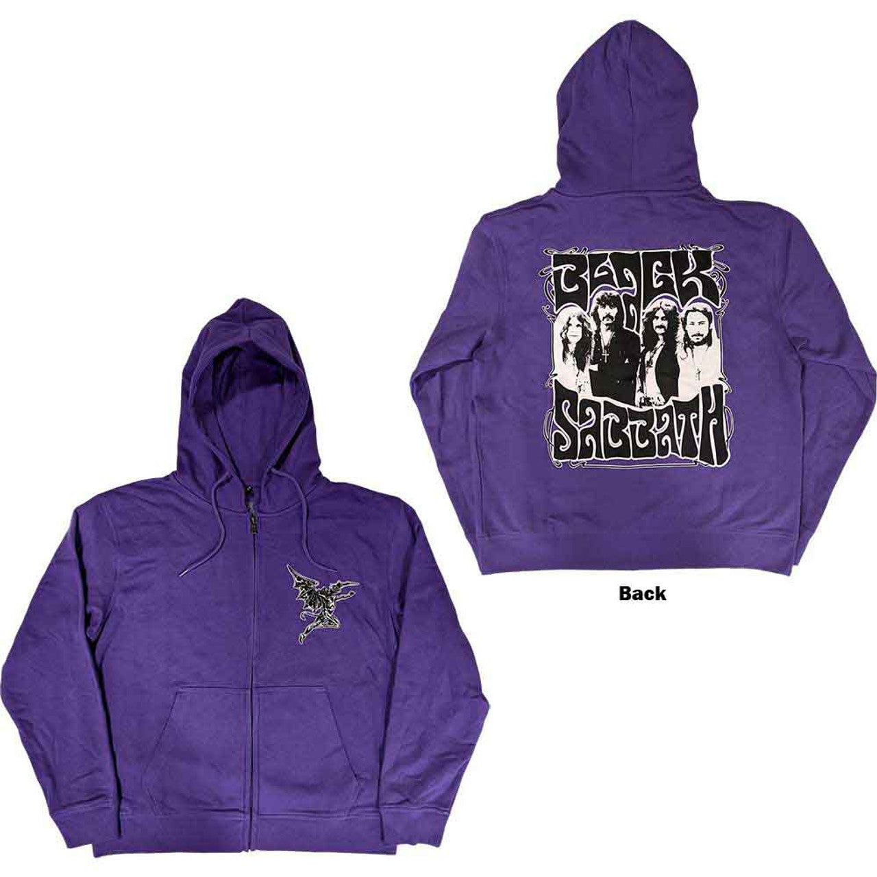 BLACK SABBATH - PURPLE - ZIPPER - FULLY LICENSED MERCH - HOODIE