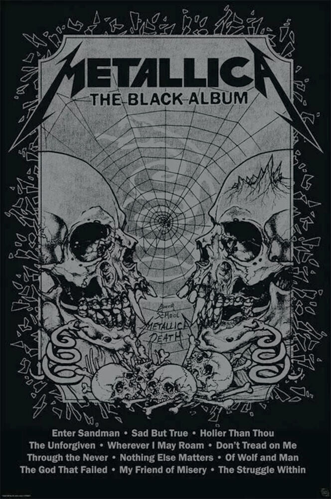 METALLICA - BLACK ALBUM - POSTER - 24X36"