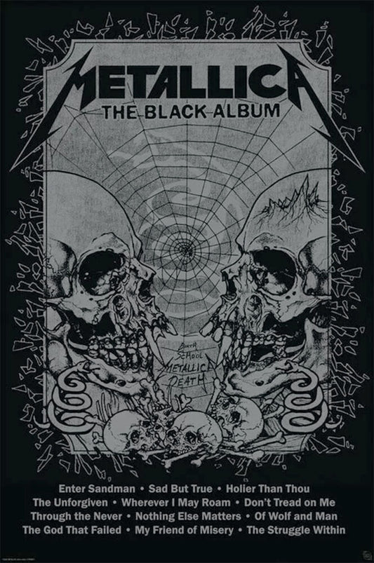 METALLICA - BLACK ALBUM - POSTER - 24X36"