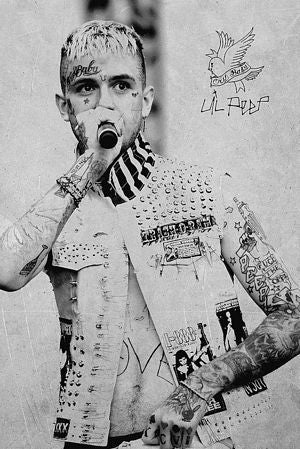 LIL PEEP - TATTOOED - POSTER - 24X36"