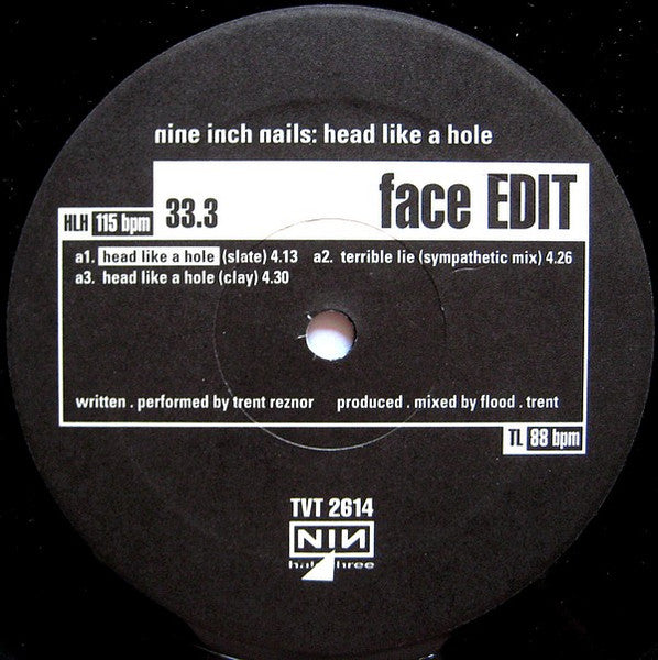 NINE INCH NAILS - HEAD LIKE A HOLE - 12"  33 1/3 RPM - ORIGINAL 1990 PRESSING *(NM) - USED VINYL