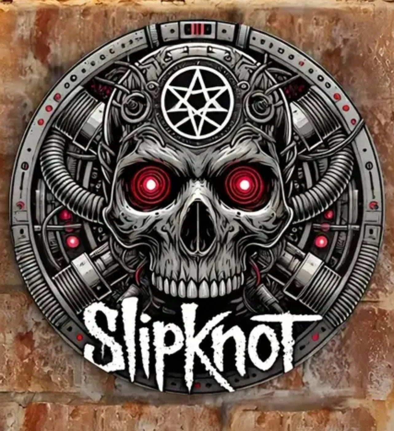 SLIPKNOT - TIN SIGN - 8 X 8" ROUND