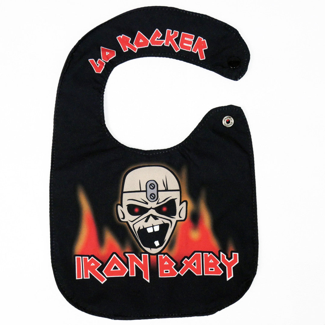 IRON MAIDEN- IRON BABY SATIN LINED BABY BIB