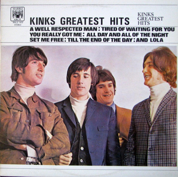 THE KINKS - THE GREATEST HITS - MALS 1403 RE-ISSUE (RELEASED 1966) - USED VINYL