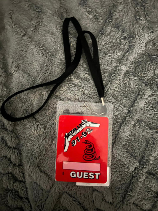 BACKSTAGE PASS - METALLICA - 91/92 - LICENSED MERCHANDISE