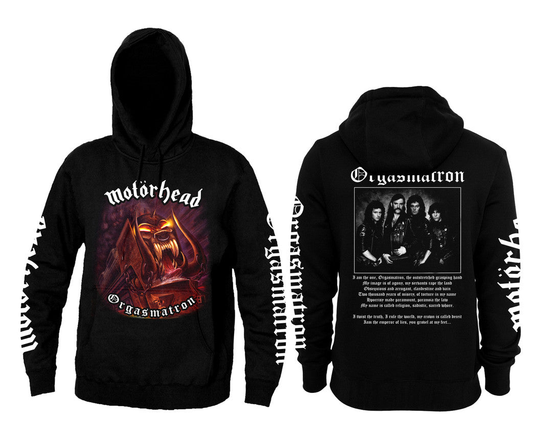 MOTORHEAD- ORGASMATRON UNISEX PULLOVER HOODIE