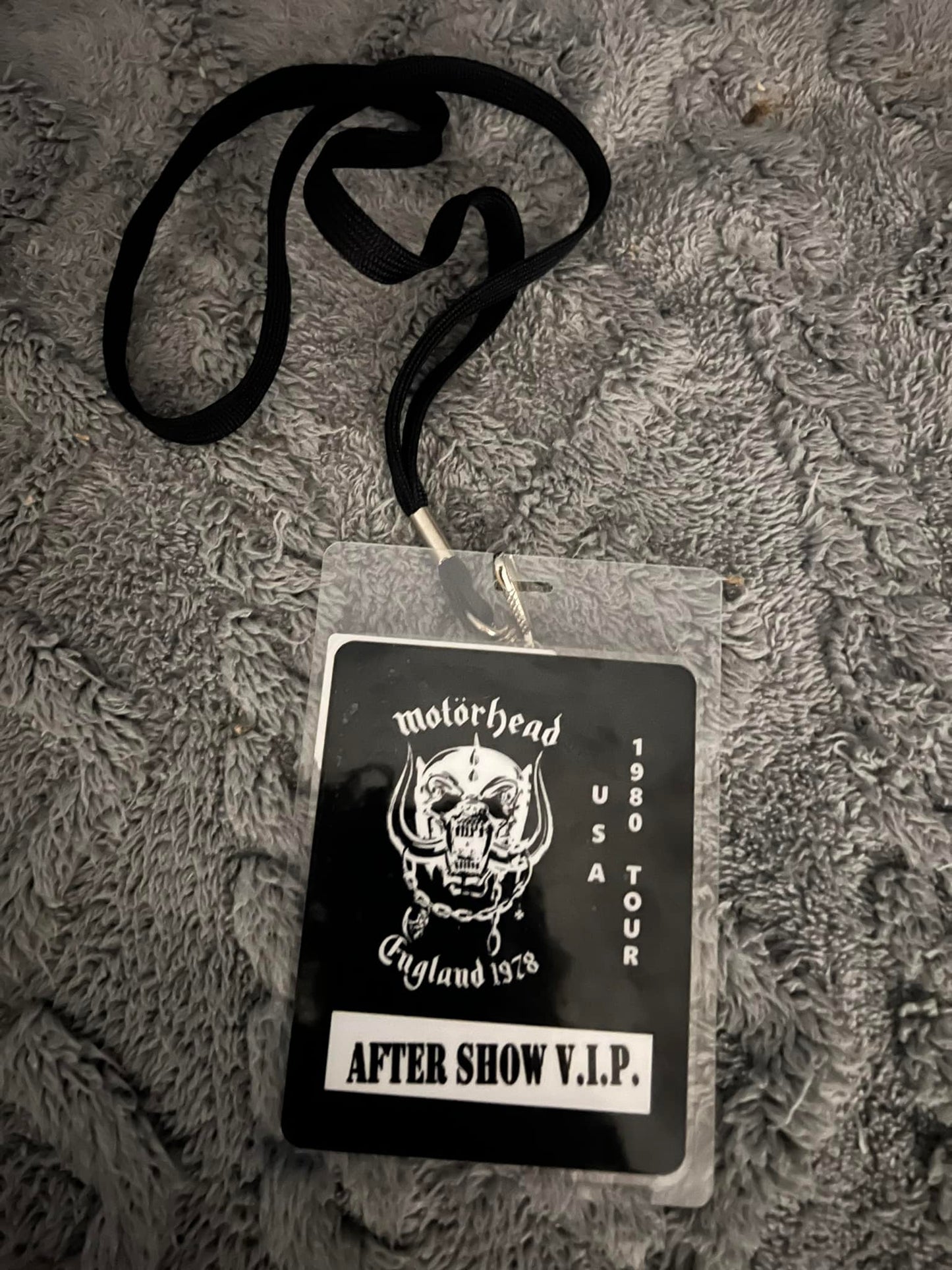 BACKSTAGE PASS - MOTORHEAD - USA TOUR 1980 - LICENSED MEFRCHANDISE