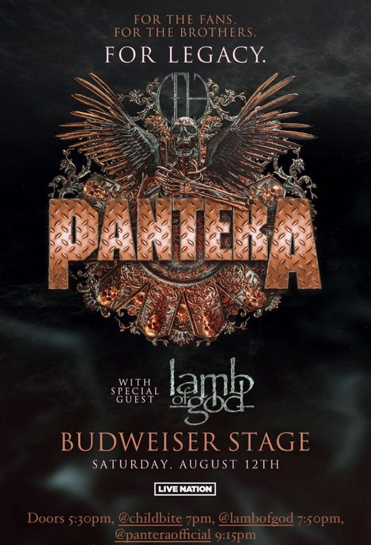 Pantera (Budweiser Stage, Toronto, ON, 12/08/2023) - Concert Poster - 13 x 19 Inches