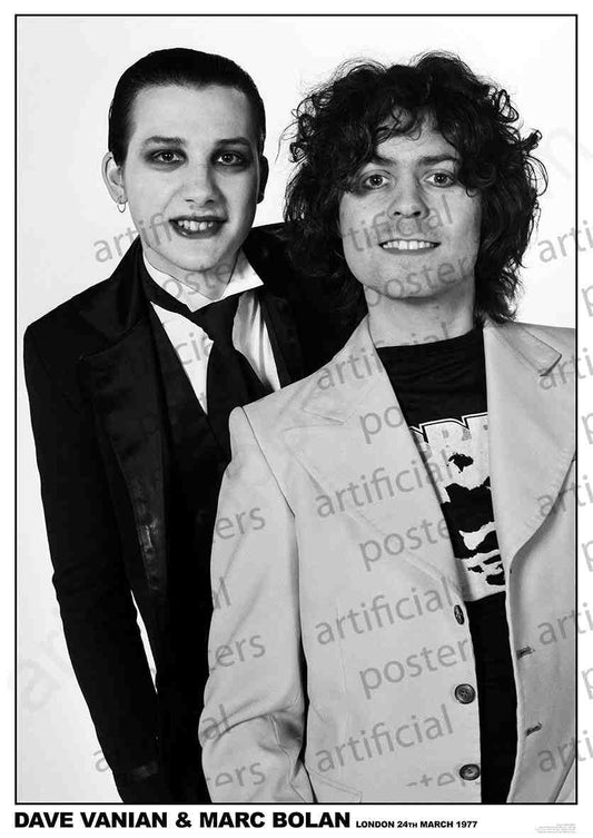PER8495-DAVE VANIAN & MARC BOLAN - LARGE POSTER 24X36"