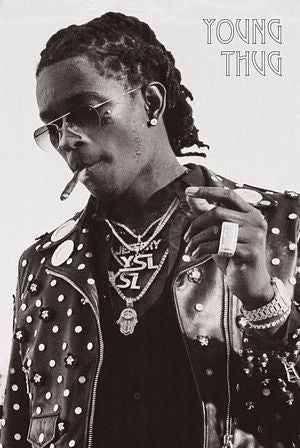 PEXR8424-YOUNG THUG SMOKING - LARGE POSTER 24X36"