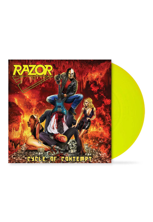 RAZOR- CYCLE OF CONTEMPT LTD EDITION NEON YELLOW VINYL
