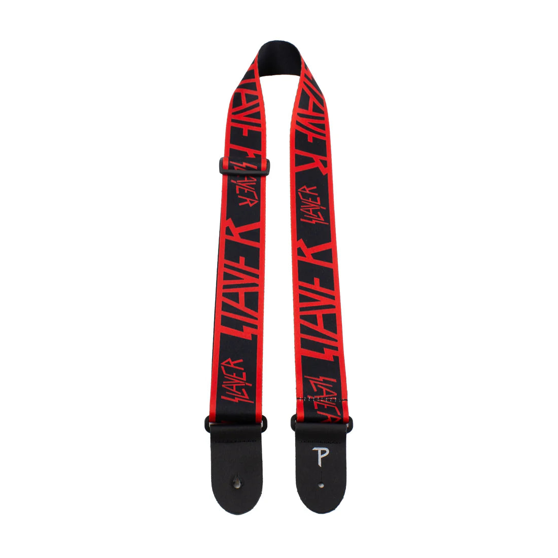SLAYER -  LOGO GUITAR STRAP  (Poly): Logo (Black) Made in Canada